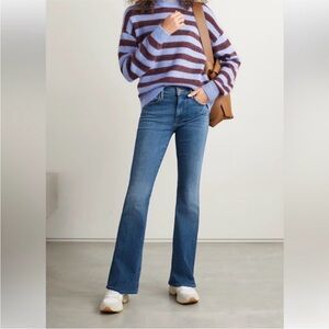 Mother Denim The Weekender High Rise Flare Leg Jeans in First Mate Wash